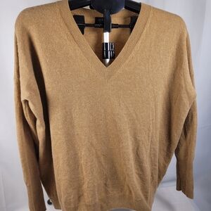 J. Crew Women's Tan V-Neck Sweater